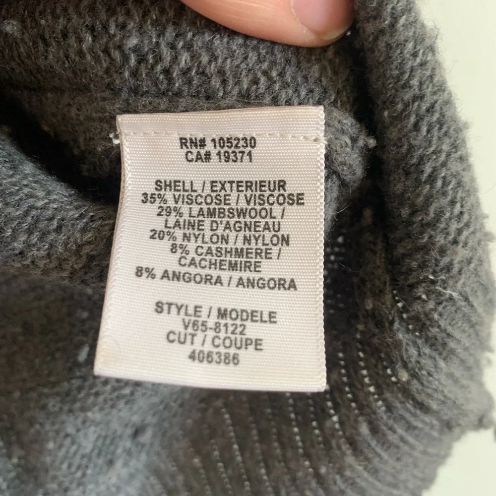 Joie Yellow/Black/Grey Colorblock Viscose/Lambswool/Cashmere Crewneck Sweater - Picture 7 of 7